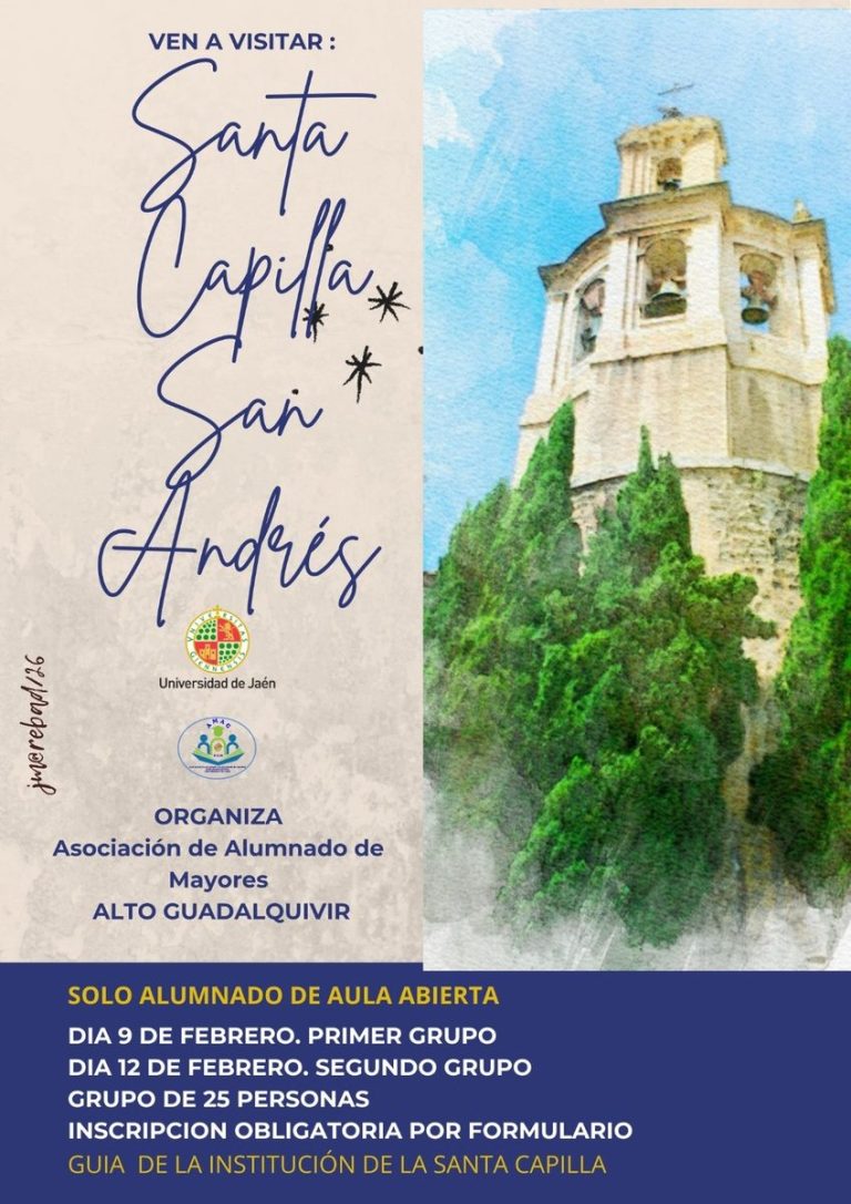Cartel de la visita guiada a la Santa Capilla de San Andrés de AMAG